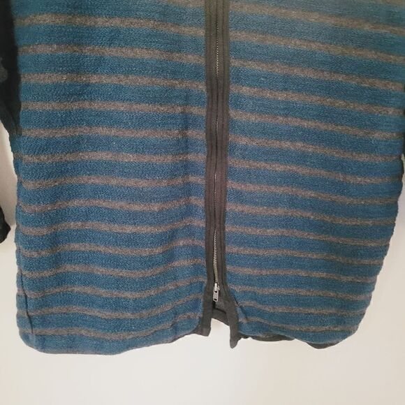 Madewell Striped Back Zip Pullover Sweater in Blue Size  Extra Small - Picture 6 of 8